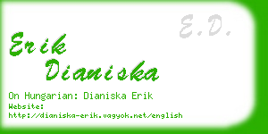 erik dianiska business card